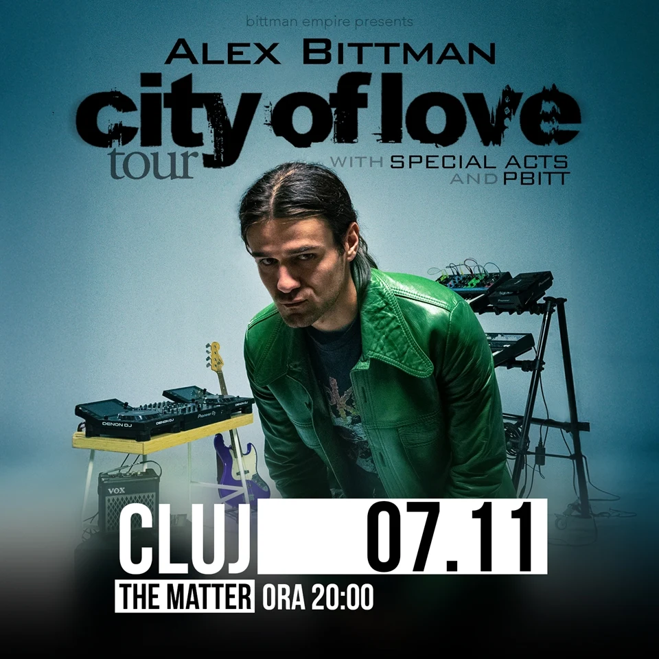 Alex Bittman ajunge la Cluj cu „City of Love”. Seară de R&B și electropop la MATTER